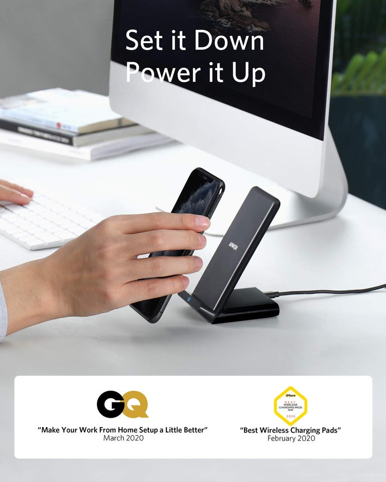 Anker 313 Wireless Charger ((Stand) ワイヤレス充電器 黒 | YG873587U3