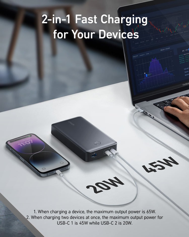 Anker 537 Power Bank ((PowerCore 24K for Laptop) パワーバンク 黒 | FK686508H7