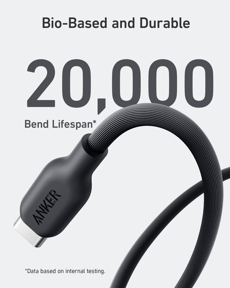 Anker 541 USB-C to Lightning Cable ((Bio-TPU) ケーブル 黒 | EU605520R8