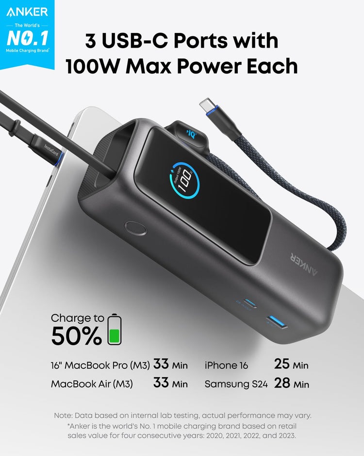 Anker Laptop Power Bank and Laptop Charger 充電器 黒 | MK217551K9