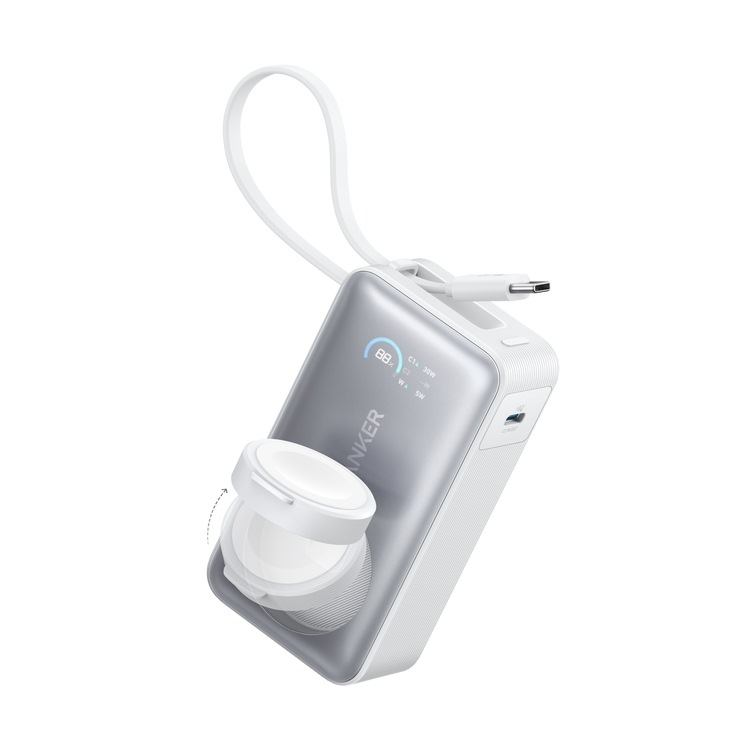 Anker MagGo Power Bank ((10K, 35W, For Apple Watch) パワーバンク 白 | HT906740T8