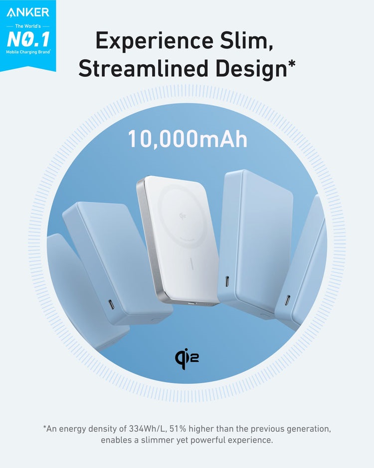Anker MagGo Power Bank ((10K, Slim) パワーバンク 白 | RF767476I0