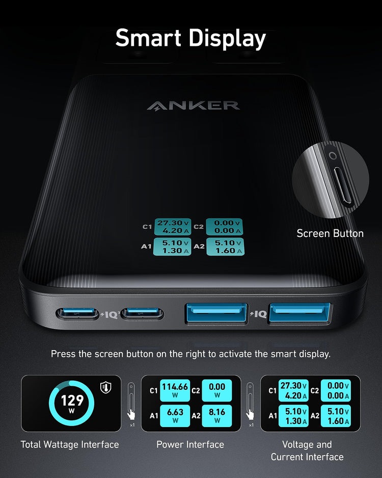 Anker Prime 6-in-1 Charging Station ((140W) AC Power 黒 | NK420032R6