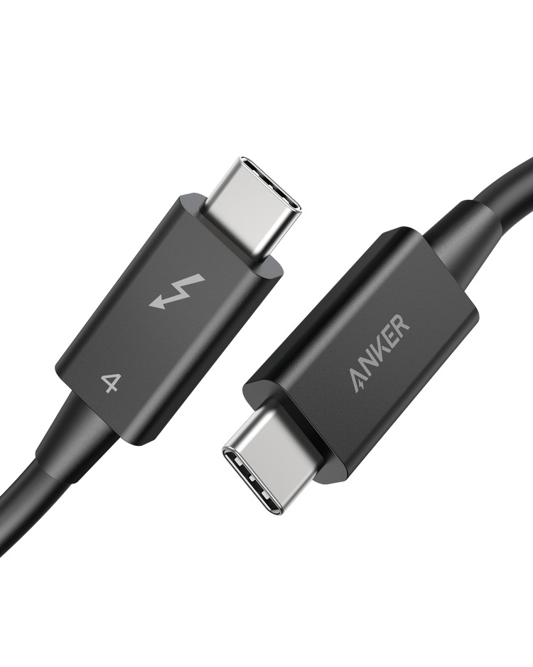 Anker USB-C to USB-C Thunderbolt 4 100W Cable ((2.3 ft) ケーブル 黒 | ET017711S3
